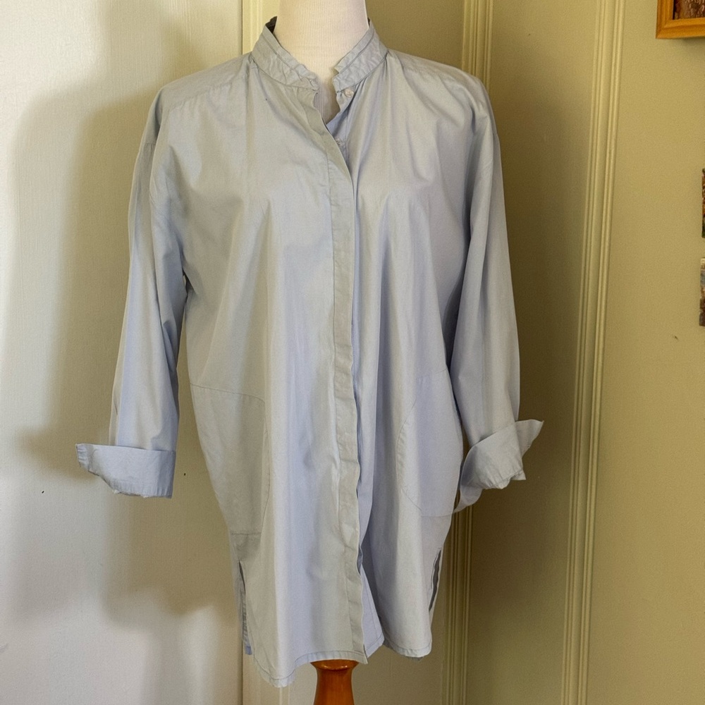 Masai pale blue cotton tunic Made in India